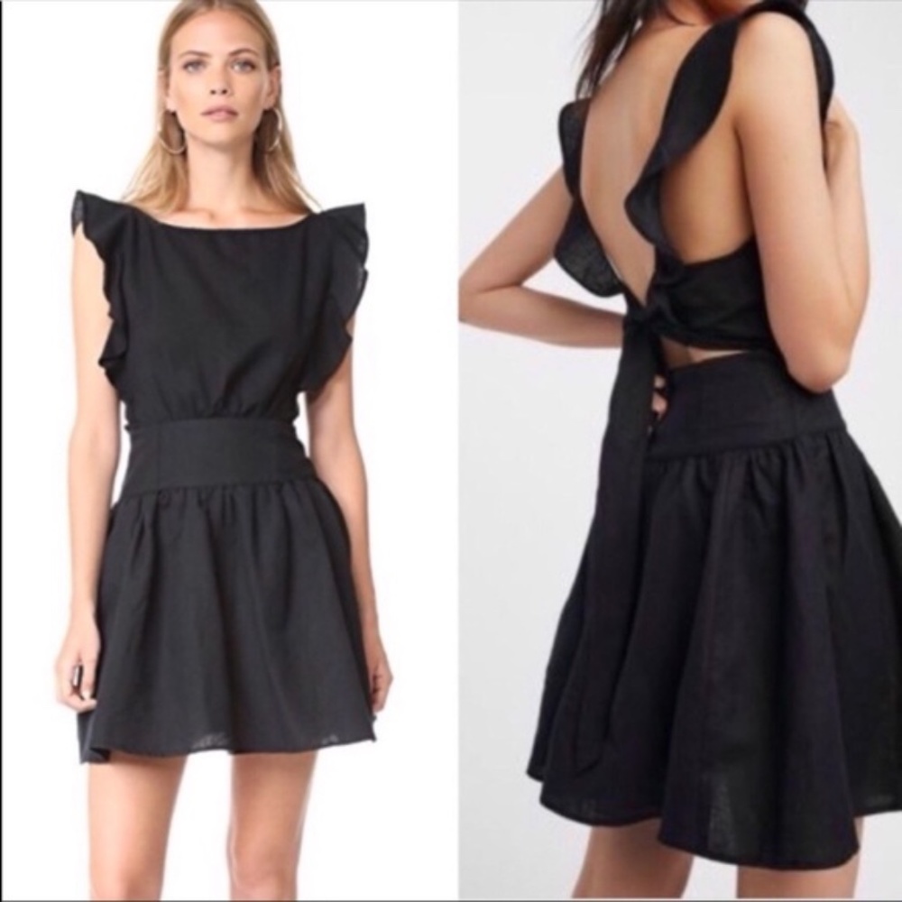 Free People Erin Ruffle Tie back dress - Picture 3 of 7